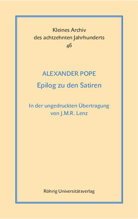 Pope / Guthrie |  Epilog zu den Satiren. Dialog I | Buch |  Sack Fachmedien
