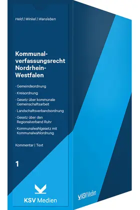 Held / Becker / Winkel |  Kommunalverfassungsrecht Nordrhein-Westfalen | Loseblattwerk |  Sack Fachmedien
