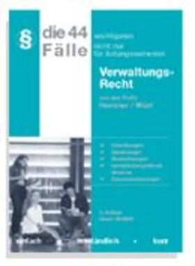 Hemmer / Wüst | Die 44 wichtigsten Fälle Verwaltungsrecht | Buch | 978-3-86193-001-3 | sack.de
