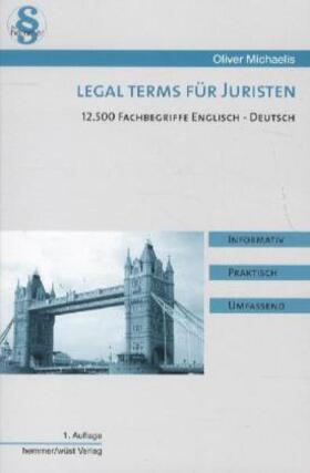 Michaelis |  Legal terms für Juristen | Buch |  Sack Fachmedien