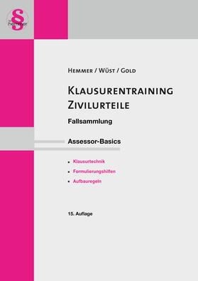 Hemmer/Wüst | Klausurentraining Zivilurteile | Buch | 978-3-86193-137-9 | www.sack.de