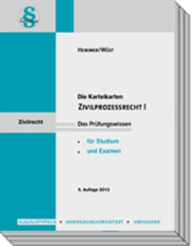 Hemmer/Wüst | Karteikarten ZPO I | Sonstiges | 978-3-86193-225-3 | sack.de