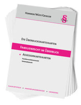 Hemmer / Wüst / Adam | Familien- und Erbrecht im Überblick. Assessor-Karteikarten | Buch | 978-3-86193-676-3 | sack.de