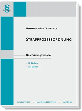 Hemmer / Wüst / Berberich | Strafprozessordnung | Buch | 978-3-86193-797-5 | www.sack.de
