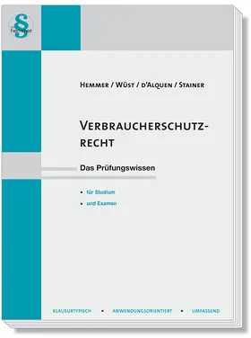 Hemmer / Wüst / d'Alquen | Verbraucherschutzrecht | Buch | 978-3-86193-841-5 | www.sack.de