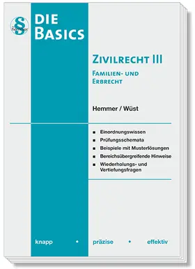 Hemmer / Wüst / Grieger | Hemmer, K: Basics Zivilrecht III | Buch | 978-3-86193-914-6 | sack.de