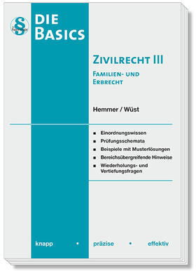 Hemmer / Wüst / Grieger | Hemmer, K: Basics Zivilrecht III | Buch | 978-3-86193-914-6 | sack.de