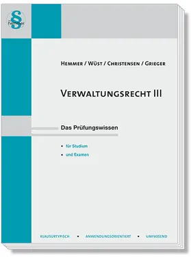 Hemmer / Wüst / Christensen | Hemmer, K: Verwaltungsrecht 3 | Buch | 978-3-86193-916-0 | sack.de