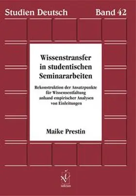 Prestin | Wissenstransfer in studentischen Seminararbeiten | Buch | 978-3-86205-244-8 | www.sack.de