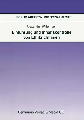 Willemsen | Einführung und Inhaltskontrolle von Ethikrichtlinien | E-Book | www.sack.de