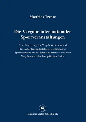 Trennt | Die Vergabe internationaler Sportveranstaltungen | E-Book | www.sack.de