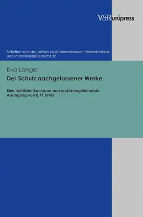 Langer / Schack |  Der Schutz nachgelassener Werke | eBook | Sack Fachmedien