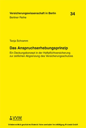 Schramm / Armbrüster / Baumann | Das Anspruchserhebungsprinzip | E-Book | sack.de