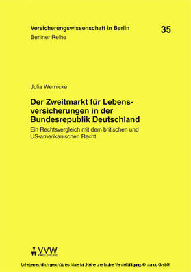 Wernicke / Armbrüster / Baumann | Der Zweitmarkt für Lebensversicherungen in der Bundesrepublik Deutschland | E-Book | sack.de