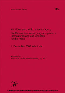 Ruland / Uebelhack / Schulte |  15. Münsterische Sozialrechtstagung | eBook | Sack Fachmedien