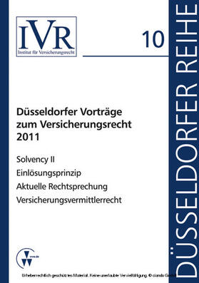 Looschelders / Michael | Düsseldorfer Vorträge zum Versicherungsrecht 2011 | E-Book | sack.de