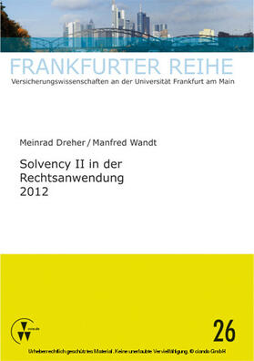 Wandt / Dreher | Solvency II in der Rechtsanwendung 2012 | E-Book | sack.de