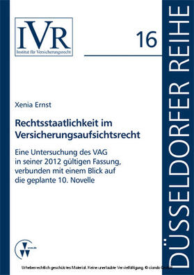 Ernst / Looschelders / Michael | Rechtsstaatlichkeit im Versicherungsaufsichtsrecht | E-Book | sack.de