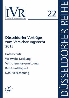 Looschelders / Michael | Düsseldorfer Vorträge zum Versicherungsrecht 2013 | E-Book | sack.de