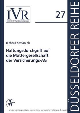 Michael / Stefanink / Stefanik | Haftungsdurchgriff auf die Muttergesellschaft der Versicherungs-AG | E-Book | sack.de