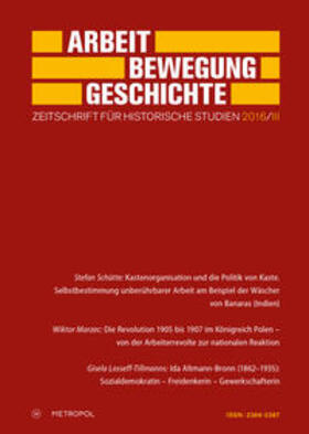 Schmidt / Förderverein für Forschungen zur Geschichte der Arbeiterbewegung e. V. / Czitrich-Stahl | Arbeit - Bewegung - Geschichte | Buch | 978-3-86331-308-1 | sack.de
