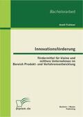 Fichtner |  Innovationsförderung: Fördermittel für kleine und mittlere Unternehmen im Bereich Produkt- und Verfahrensentwicklung | Buch |  Sack Fachmedien