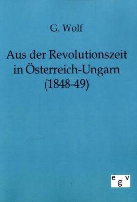 Wolf |  Aus der Revolutionszeit in Österreich-Ungarn (1848-49) | Buch |  Sack Fachmedien