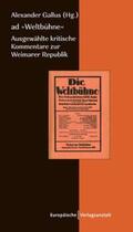 Gallus |  ad "Weltbühne" | eBook | Sack Fachmedien
