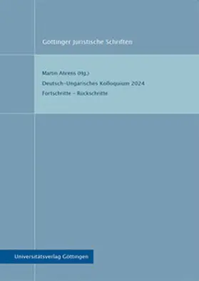 Ahrens |  Deutsch-Ungarisches Kolloquium 2024 | Buch |  Sack Fachmedien