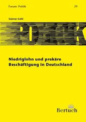 Gehl |  Niedriglohn und prekäre Beschäftigung in Deutschland | Buch |  Sack Fachmedien