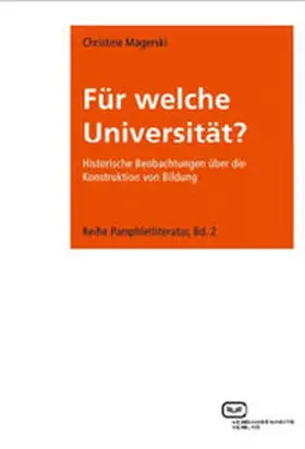 Magerski |  Für welche Universität? | Buch |  Sack Fachmedien
