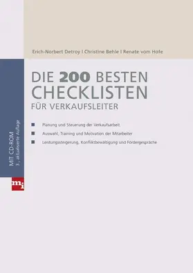 Behle / Detroy / Hofe |  Die 200 besten Checklisten für Verkaufsleiter | eBook | Sack Fachmedien