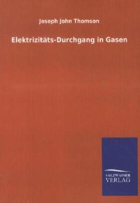 Thomson |  Elektrizitäts-Durchgang in Gasen | Buch |  Sack Fachmedien