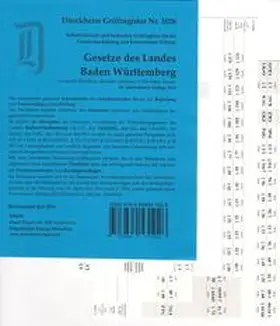 Dürckheim |  Dürckheim Griffregister Nr. 1026 / Dürig / Landesgesetze Baden-Württemberg 2016/2017 | Loseblattwerk |  Sack Fachmedien