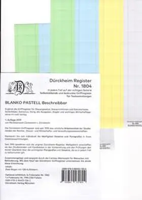 Dürckheim |  DürckheimRegister® BLANKO PASTELL-GROSS Beschreibbar | Sonstiges |  Sack Fachmedien