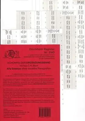 Dürckheim |  DürckheimRegister® Ergänzungsband alleGesetze | Buch |  Sack Fachmedien