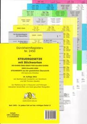 Glaubitz / Dürckheim |  DürckheimRegister® 2450 STEUERGESETZE mit Stichworten (2024) | Buch |  Sack Fachmedien