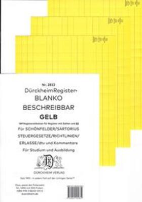 Dürckheim | DürckheimRegister® BLANKO-GRÜN für Schönfelder/ Sartorius/ Steuergesetze/ Richtlinien/ Erlasse/ dtv und Kommentare | Buch | 978-3-86453-283-2 | sack.de
