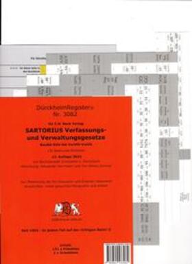 Dürckheim | DürckheimRegister SARTORIUS 3082 - Verwaltungs- und Verfassungsgesetze 2022 | Buch | 978-3-86453-308-2 | sack.de