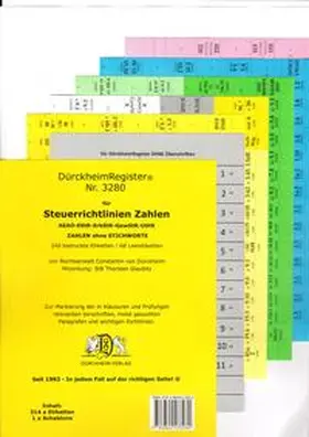 Glaubitz / Dürckheim |  DürckheimRegister® STEUERRICHTLINIEN OHNE Stichworte, Wichtige Gesetze und §§, | Sonstiges |  Sack Fachmedien