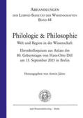 Jähne |  Philologie & Philosophie. Welt und Region in der Wissenschaft | Buch |  Sack Fachmedien