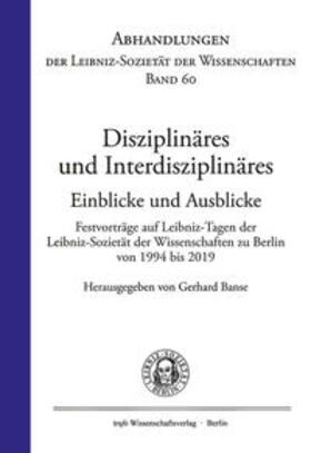 Banse / Hecht / Rapoport | Disziplinäres und Interdisziplinäres. Einblicke und Ausblicke | Buch | 978-3-86464-211-1 | sack.de