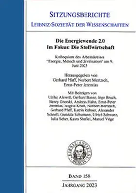 Pfaff / Mertzsch / Jeremias |  Die Energiewende 2.0. Im Fokus: Die Stoffwirtschaft. | Buch |  Sack Fachmedien