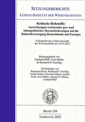Pfaff / Müller / Greiling |  Kritische Rohstoffe: Auswirkungen wachsender geo- und klimapolitischer Herausforderungen auf die Rohstoffversorgung Deutschlands und Europas | Buch |  Sack Fachmedien