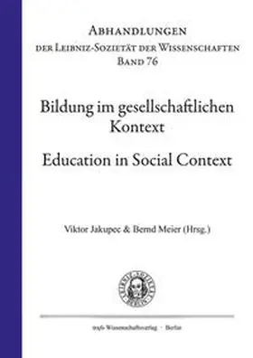 Meier / Jakupec / Apelojg |  Bildung im gesellschaftlichen Kontext | Buch |  Sack Fachmedien