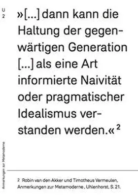 van der Akken / Vermeulen |  ANMERKUNGEN ZUR METAMODERNE | Buch |  Sack Fachmedien