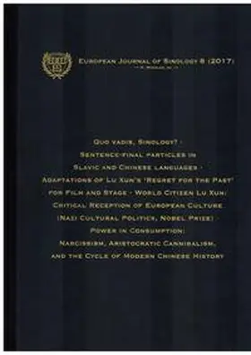 Woesler |  European Journal of Sinology 8 (2017) | Buch |  Sack Fachmedien