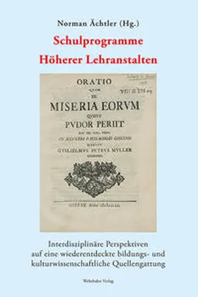 Ächtler |  Schulprogramme Höherer Lehranstalten | Buch |  Sack Fachmedien