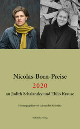 Košenina / Schalansky / Krause |  Nicolas-Born-Preise 2020 | Buch |  Sack Fachmedien