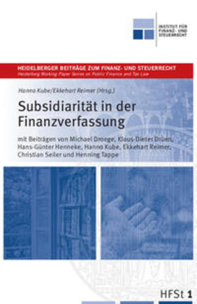 Kube / Reimer |  Subsidiarität in der Finanzverfassung | Buch |  Sack Fachmedien